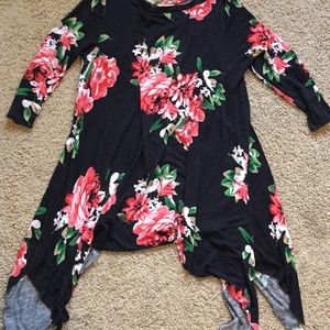 Black floral top